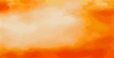 Soyut suluboya arka plan turuncu kağıt doku, renkli suluboya grunge - Vektör illüstrasyonu