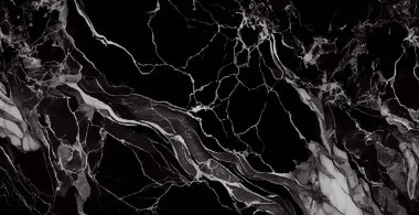 Siyah mermer desen tasarımı, koyu mermer yüzey, eğri altın çizgiler, soyut panoramik arkaplan tasarımı - Vektör illüstrasyonu