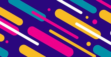 Modern soyutlama, çeşitli yuvarlak renkli çizgilerden oluşan kompozisyon - Vektör illüstrasyonu