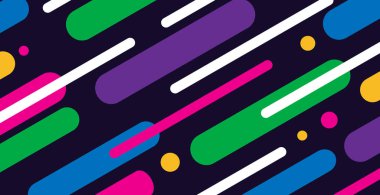 Modern soyutlama, çeşitli yuvarlak renkli çizgilerden oluşan kompozisyon - Vektör illüstrasyonu