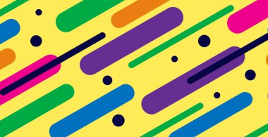 Modern soyutlama, çeşitli yuvarlak renkli çizgilerden oluşan kompozisyon - Vektör illüstrasyonu