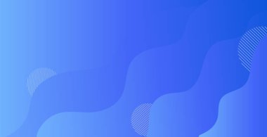 Renkli geometrik panoramik arka plan. Mavi gradyan şekillerin modaya uygun bileşimi. Poster ve kartlar için serin tazelik arkaplan tasarımı - Vektör illüstrasyonu