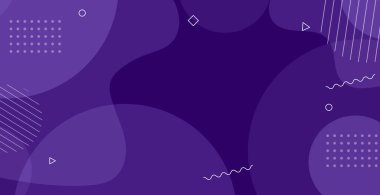 Renkli geometrik panoramik arka plan. Mavi gradyan şekillerin modaya uygun bileşimi. Poster ve kartlar için serin tazelik arkaplan tasarımı - Vektör illüstrasyonu