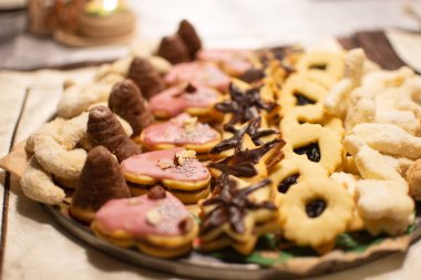 Czech Christmas cookies. These homemade treats are a beloved part of Czech holiday traditions. clipart