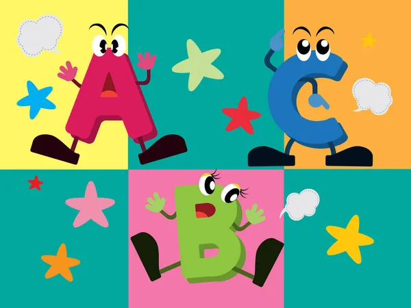 Mutlu Alfabe ABC 'nin vektör çizimi