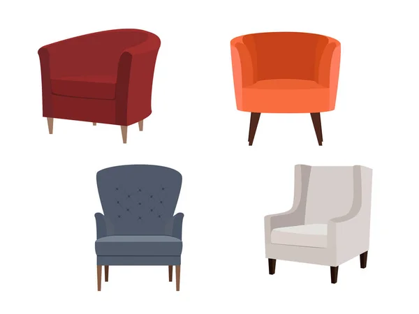 Animasyon, illüstrasyon, sahne, arka plan, çizgi film, vb kullanmak için sandalye kümesi.