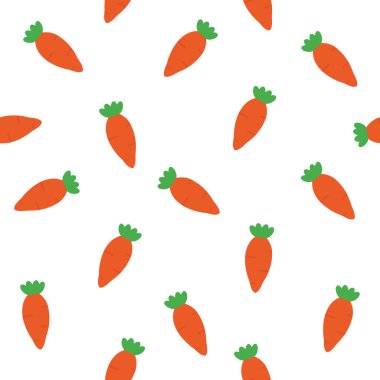 Havuç desenli vektör dosyası. Duvar kağıdı, ev dekorasyonu, sanat, baskı, ambalaj tasarımı, moda vs. için kullanılabilir..