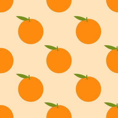 Parlak arkaplanlı turuncu desenli vektör dosyası. Duvar kağıdı, ev dekorasyonu, sanat, baskı, ambalaj tasarımı, moda vs. için kullanılabilir.