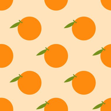 Parlak arkaplanlı turuncu desenli vektör dosyası. Duvar kağıdı, ev dekorasyonu, sanat, baskı, ambalaj tasarımı, moda vs. için kullanılabilir..