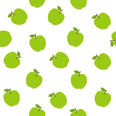 İzole edilmiş beyaz arkaplandaki yeşil elmasız şablon vektör dosyası. Duvar kağıdı, ev dekorasyonu, sanat, baskı, ambalaj tasarımı, moda vs. için kullanılabilir..