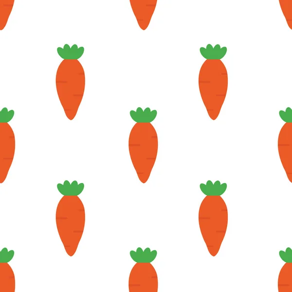 Морковь Бесшовный Векторный Файл Шаблона Изолированном Белом Фоне Использован Обоев — стоковый вектор