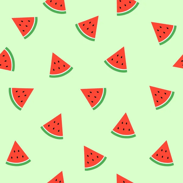 stock vector Watermelon pattern vector file with bright green background. It can be used for wallpaper, home decoration,Art, print, packaging design, fashion, etc.