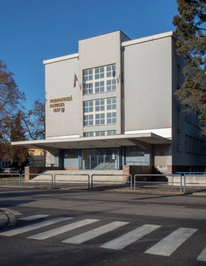 Nitra, Slovakia - January , 14, 2023 : Building of Faculty of Philosophy. Constantine the Philosopher University in Nitra. Slovakia.