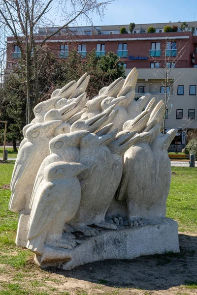 Nitra Slovakia March 2023 Sculpture Protest Survive Year 2000 Tibor — Stock Photo, Image