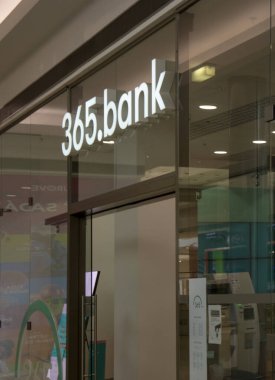 Bratislava, Slovakia - July, 15, 2023 : 365 bank branch in the Eurovea shopping mall in Bratislava. Slovakia.