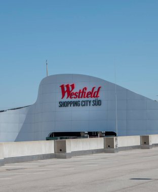 Vienna, Austria - August 8, 2024 : Westfield Shopping City Sd , SCS, shopping centre located in Vosendorf and Wiener Neudorf, south of Vienna, Austria. clipart