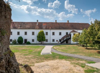 Dobos Mansion (Doboovsky kastiel) in Levice castle area. Slovakia. clipart