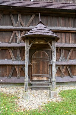 The Wooden Protestant Articular Church in Hronsek, Banska Bystrica, Slovakia. Unesco World Heritage Site. clipart