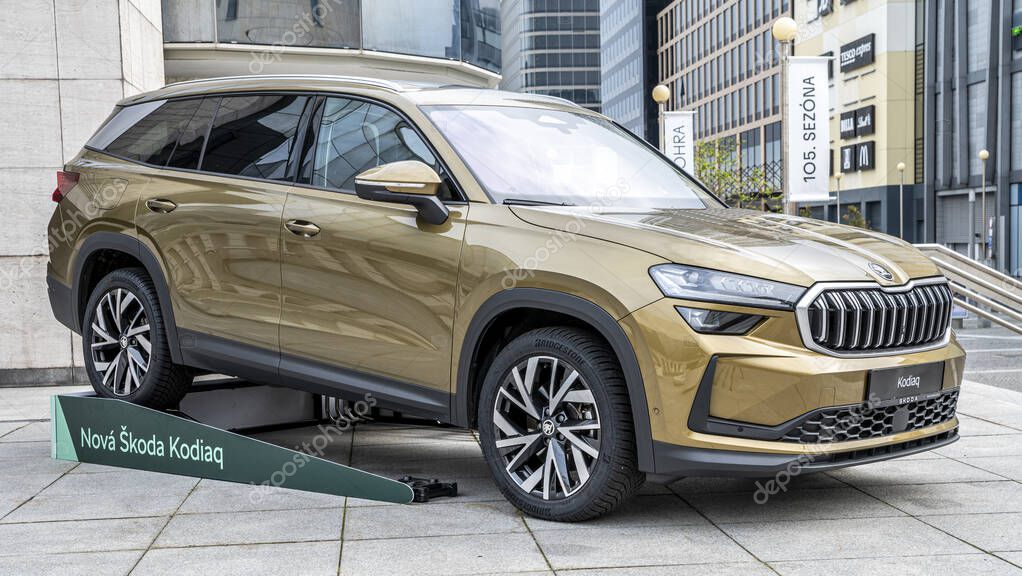 Bratislava, Slovakia - November, 2, 2024 : New Skoda Kodiaq car. 2024 model.