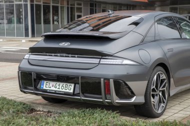 Bratislava, Slovakya - 16 Mart 2025: Hyundai Ioniq 6 Electric Car.