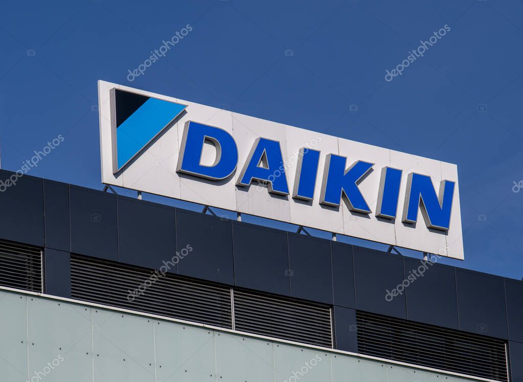 Bratislava, Slovakia - May, 10, 2025 : Daikin sign. Daikin is the world's largest air conditioner manufacturer.