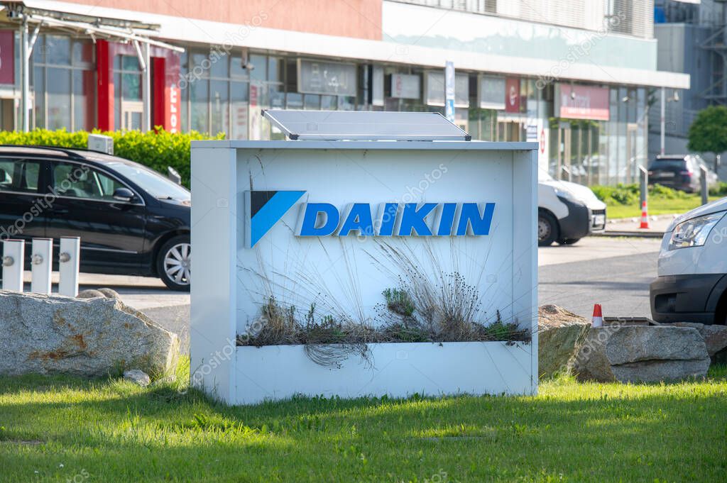 Bratislava, Slovakia - May, 10, 2025 : Daikin sign. Daikin is the world's largest air conditioner manufacturer.