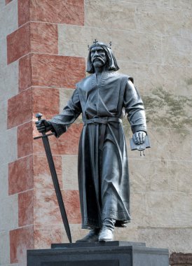Banska Bystrica, Slovakya - 7 Haziran 2025: Kral IV. Banska Bystrica 'da. Bela IV. 1235 ve 1270 yılları arasında Macaristan ve Hırvatistan Kralı oldu..