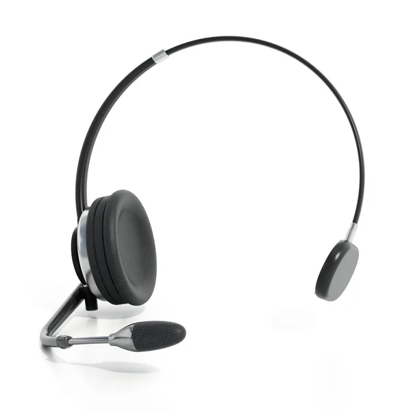 Call Center Headset Isolated White Background Illustration — Stock Photo, Image