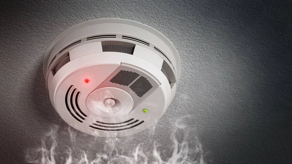 Alarming Smoke Detector Ceiling Illustration — Stock Photo, Image