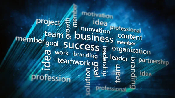 Business Success Concept Background Blue Tones Illustration — Stock Photo, Image