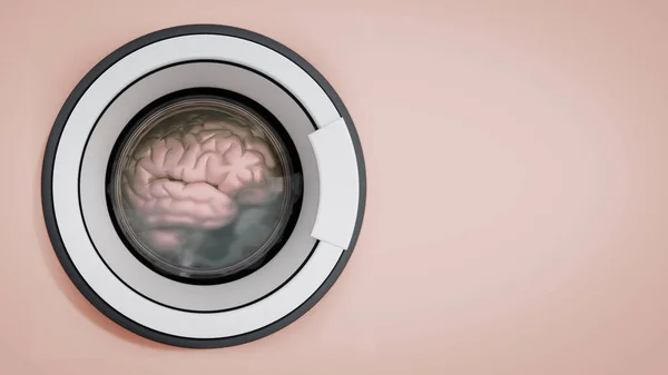 Lavan Cerebro Lavadora Ilustración — Foto de Stock