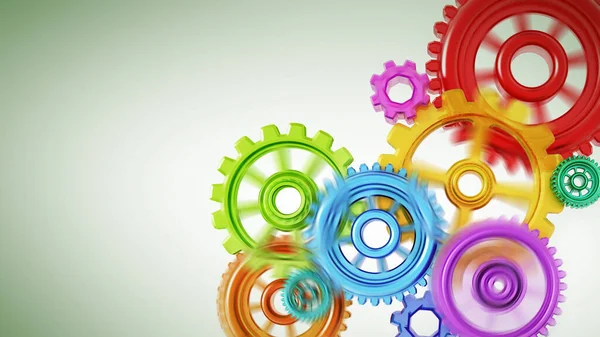 Gears Motion Representing Teamwork Cooperation Illustration — Stock Photo, Image