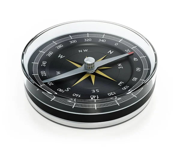 Vintage Analogowy Kompas Nawigacyjny Izolowany Białym Tle Ilustracja — Zdjęcie stockowe