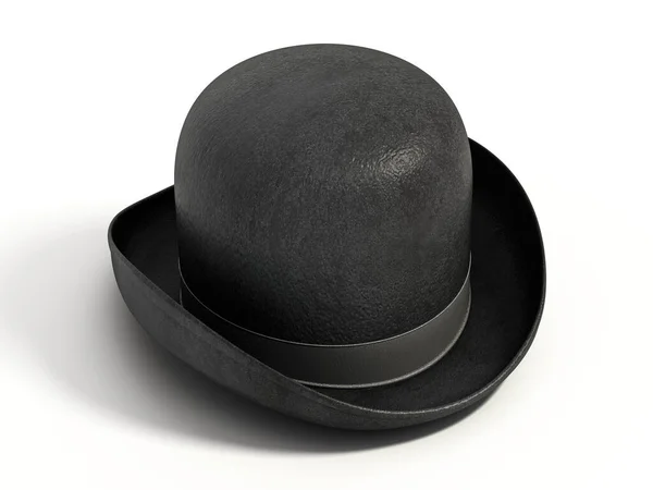 Шляпа Боулера Изолирована Белом Фоне Иллюстрация — стоковое фото