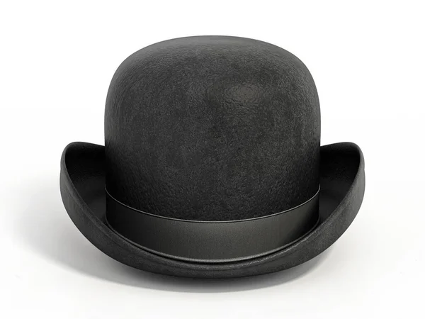 Bowler Hatt Isolerad Vit Bakgrund Illustration — Stockfoto