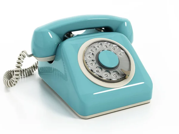 Ретро Роторный Телефон Изолирован Белом Фоне Иллюстрация — стоковое фото