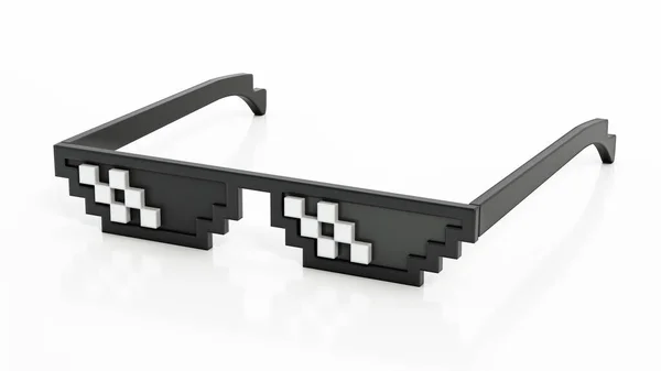 Stilizált Bites Játék Napszemüveg Elszigetelt Fehér Alapon Illusztráció — Stock Fotó