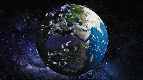 Vedere Pământului Din Spaţiu Ilustrație — Fotografie, imagine de stoc