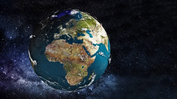 Widok Ziemi Przestrzeni Kosmicznej Ilustracja — Zdjęcie stockowe