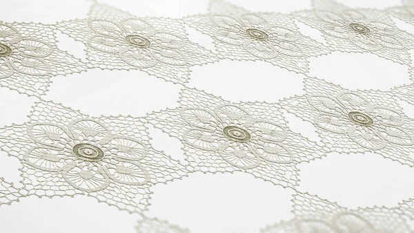 Seamless pattern formed with lace. 3D illustration.