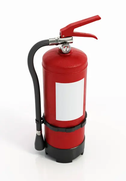 Fire Extinguisher Blank Label Isolated White Background Illustration — Stock Photo, Image