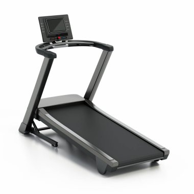 Koşu bandı beyaz arka plan üzerinde izole. 3d illüstrasyon.