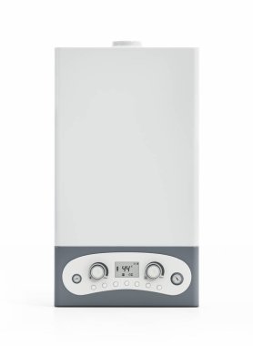 Combi boiler isolated on white background. 3D illustration.