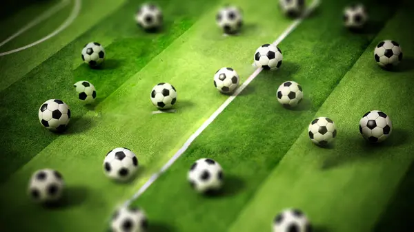 Концепція Футбольного Турніру 2022 Року Ілюстрація Ліцензійні Стокові Зображення