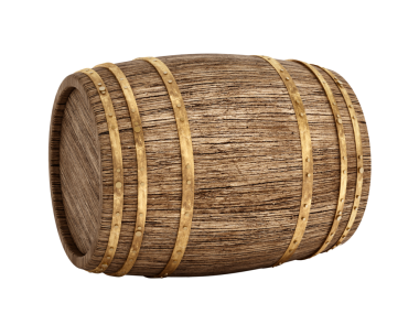 Şarap fıçısı. Şeffaf arkaplan.