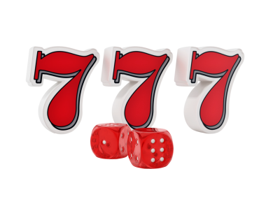 Casino fişi, dices ve slot makinesidir 777'ın kumar kavramı.