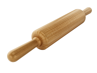 Beyaz arka planda izole edilmiş merdane. 3B illüstrasyon.