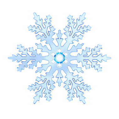 Kar tanesi beyaz arka planda izole edildi. 3B illüstrasyon.