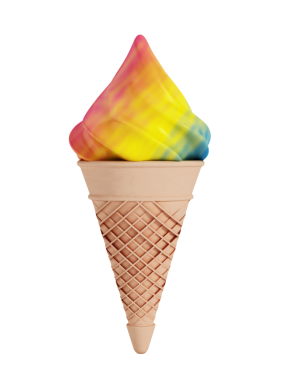 Dondurma beyaz arka planda izole edilmiş..