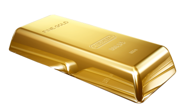 bir yığın altın Bar